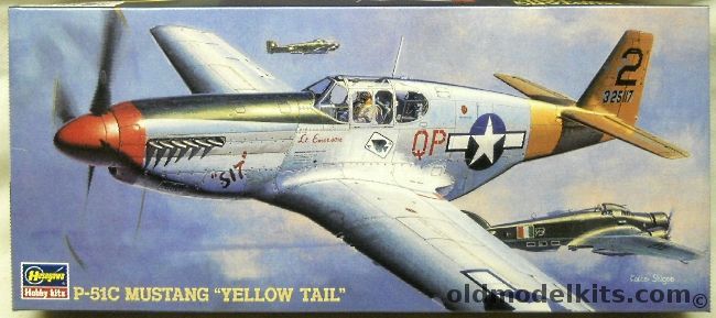 Hasegawa 1/72 P-51C Mustang Yellow Tail - 2nd FS 52 FG Lt. Emerson 'Sit' / 5th FS 52nd FG, AP12 plastic model kit